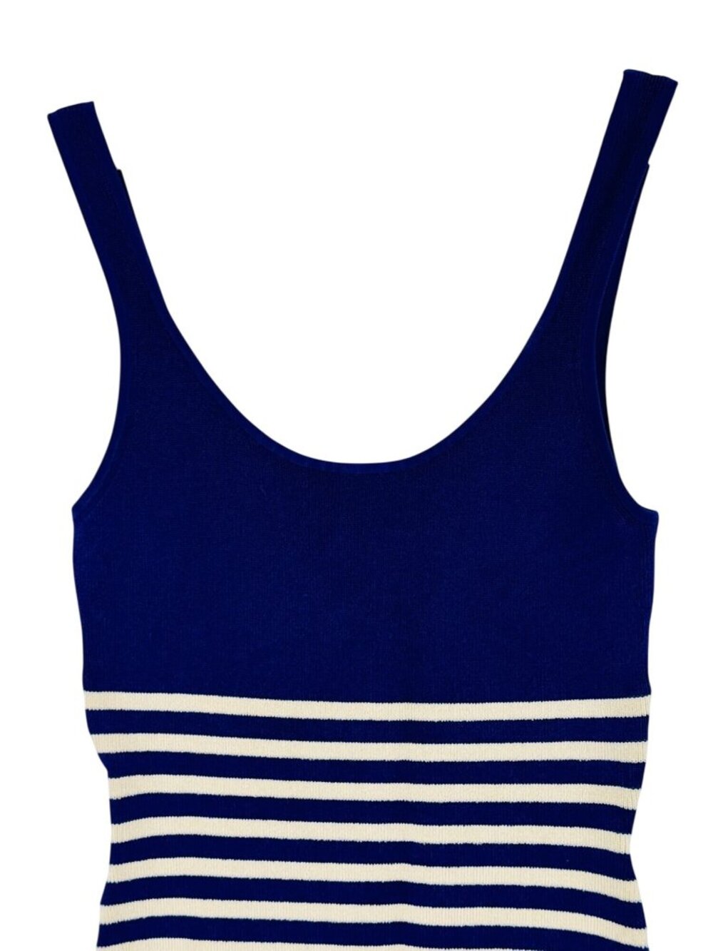 J.Crew Blue White Striped Stretch Knit Bodycon Midi Dress S| Nautical Minimalism - Picture 4 of 16